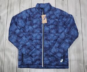 Asics Men's L Performance Insulated Jacket Color Tie Dye Blue Print 2031B906 NWT